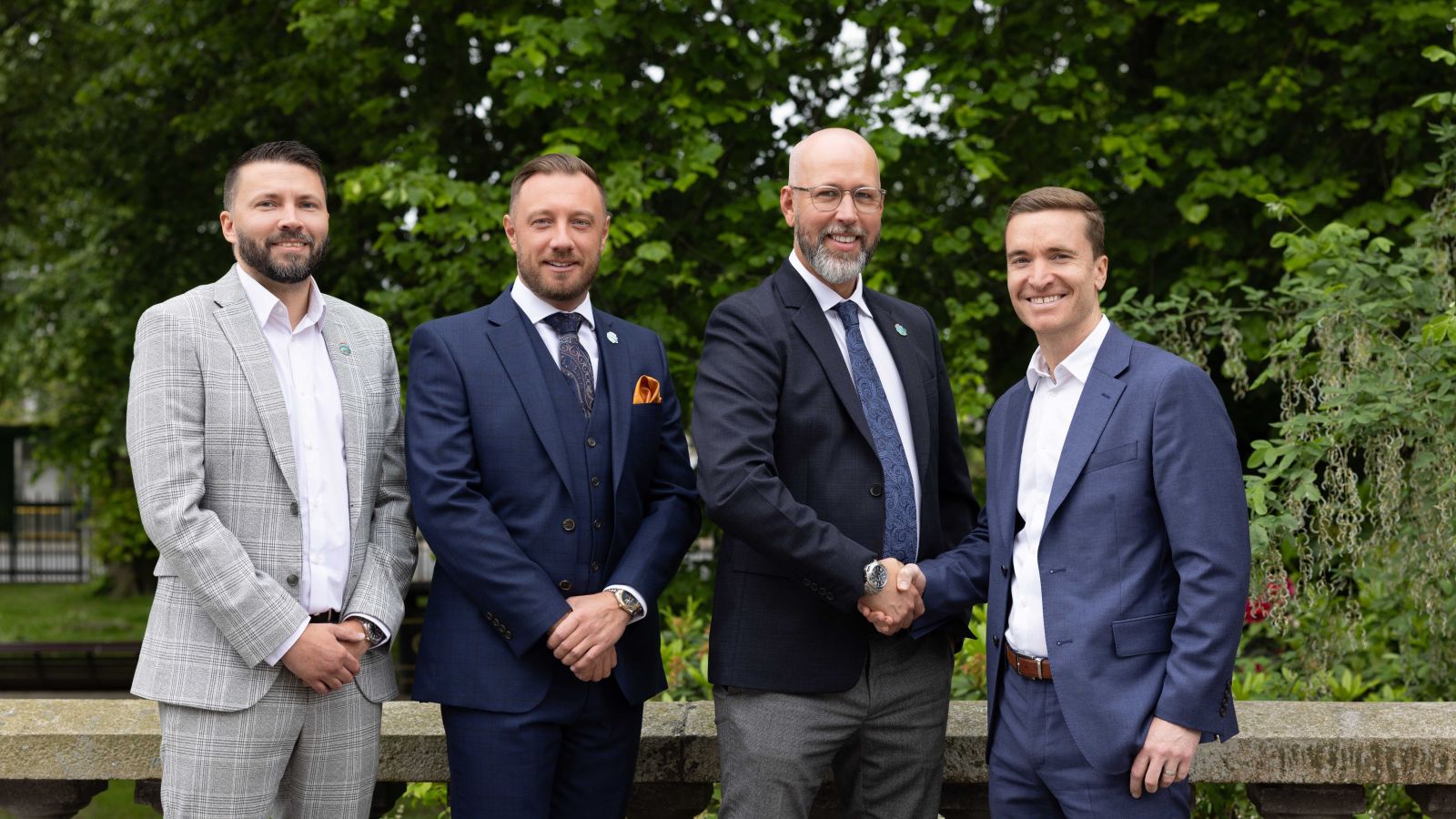 Left to right Doug Gibb Jordan Ferguson and Ryan Milne Global Modular and Gordon Farmer Global 2