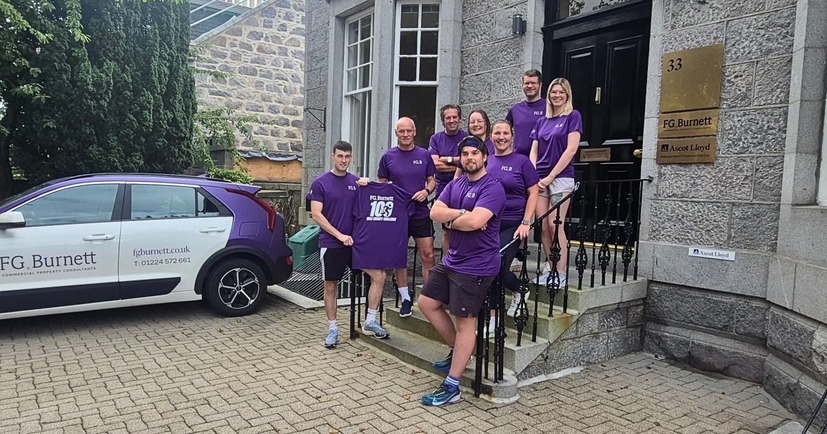 OpenGraph Image for FG Burnett team to take on 100-mile fundraising challenge for Friends of Roxburghe House Grampian