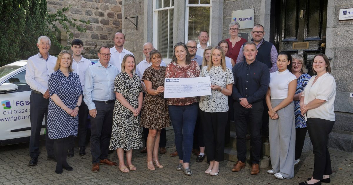 OpenGraph Image for FG Burnett raise £3,700 for Camphill