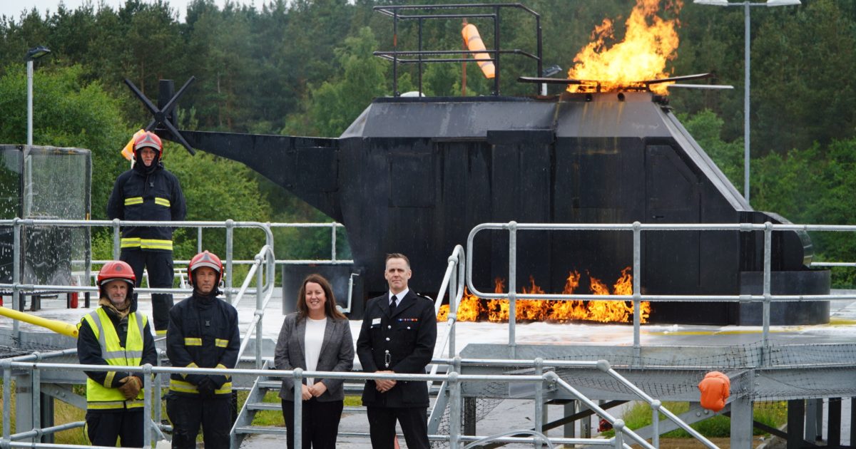 OpenGraph Image for County Durham centre approved to run helideck firefighting training for oil and gas industry