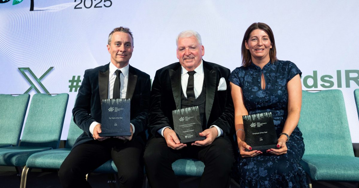 OpenGraph Image for Feargal McCormack recognised in triumphant night for AAB at Irish Accountancy Awards with three awards won