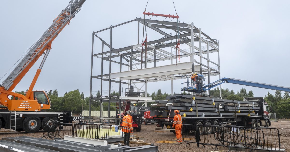 OpenGraph Image for Steel structure begins to rise at new Hazlehead Academy Campus