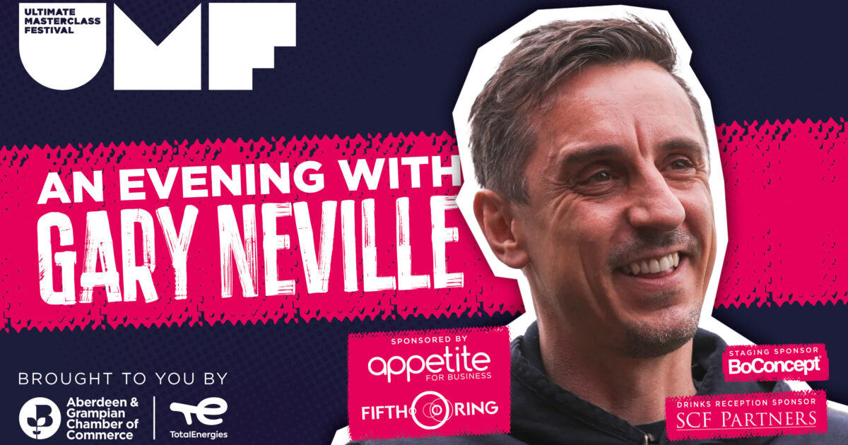 OpenGraph Image for Gary Neville joins line-up for 2024 Ultimate Masterclass Festival in Aberdeen