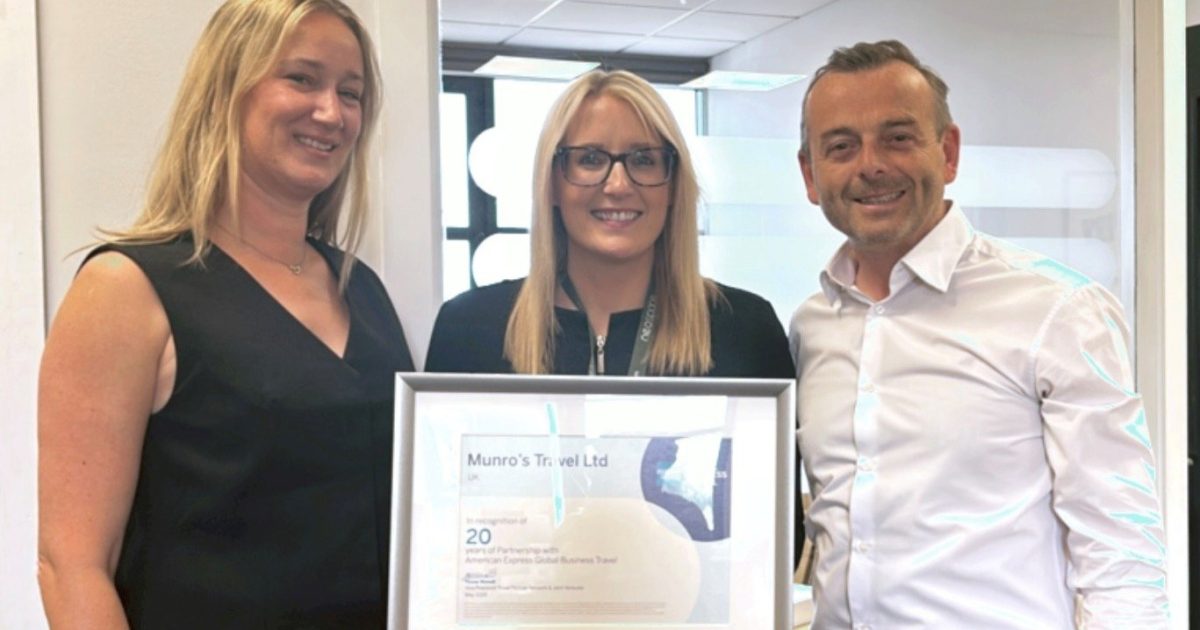OpenGraph Image for Munro's Travel celebrates 20 years of partnership with American Express Global Business Travel