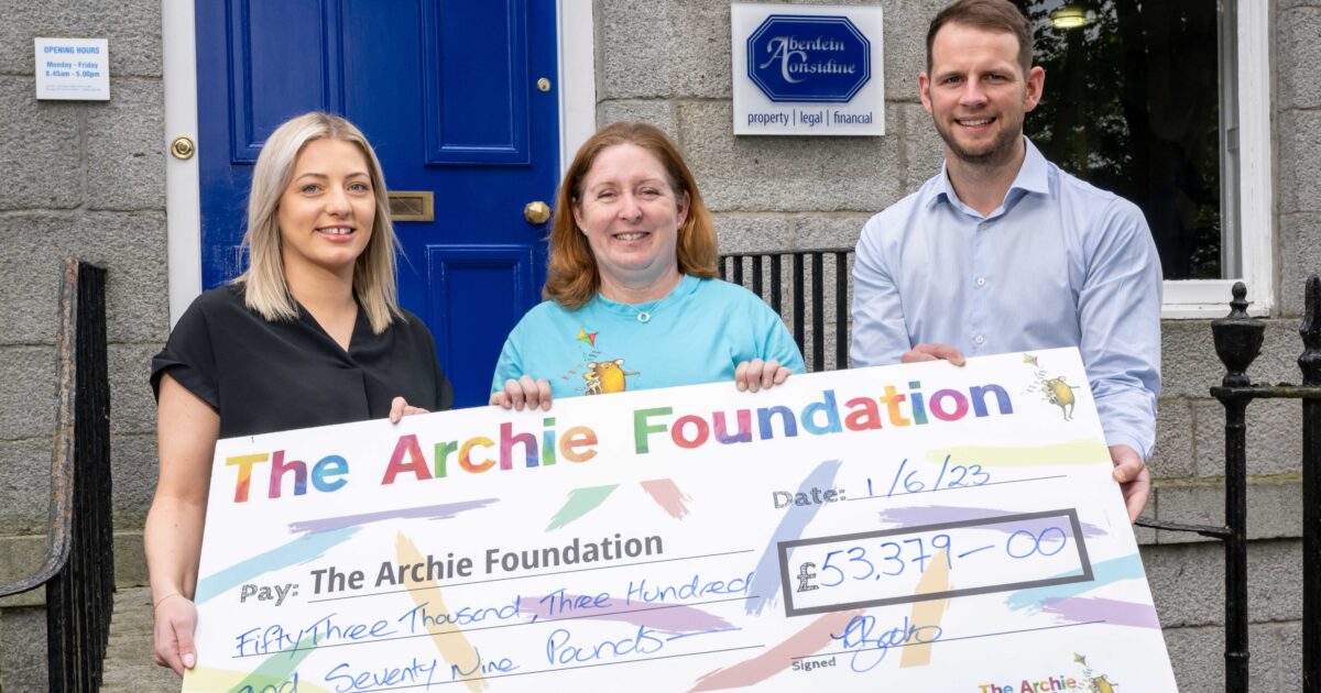 OpenGraph Image for Aberdein Considine employees smash 40th anniversary fundraising target
