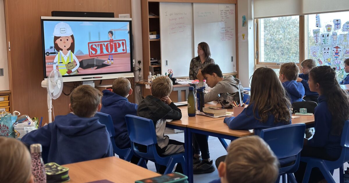 OpenGraph Image for Cala supports Brimmond Primary School children with ‘stay safe, stay away’ talks about building site safety