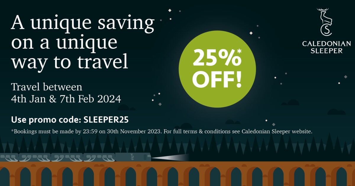 OpenGraph Image for Caledonian Sleeper launches winter sale with 25% savings on new year travel
