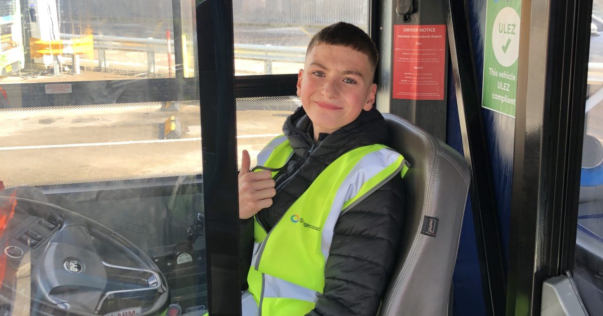 OpenGraph Image for Bus-mad Chay gets behind the scenes at Aberdeen bus station and depot
