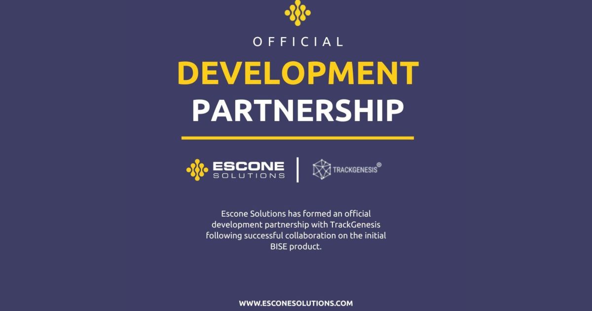 OpenGraph Image for Escone Solutions forms Track Genesis partnership