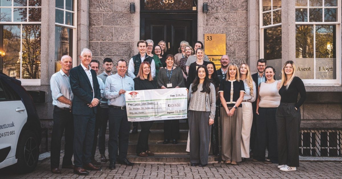OpenGraph Image for FG Burnett raises £10,632 for Camphill School Aberdeen through two-year charity partnership