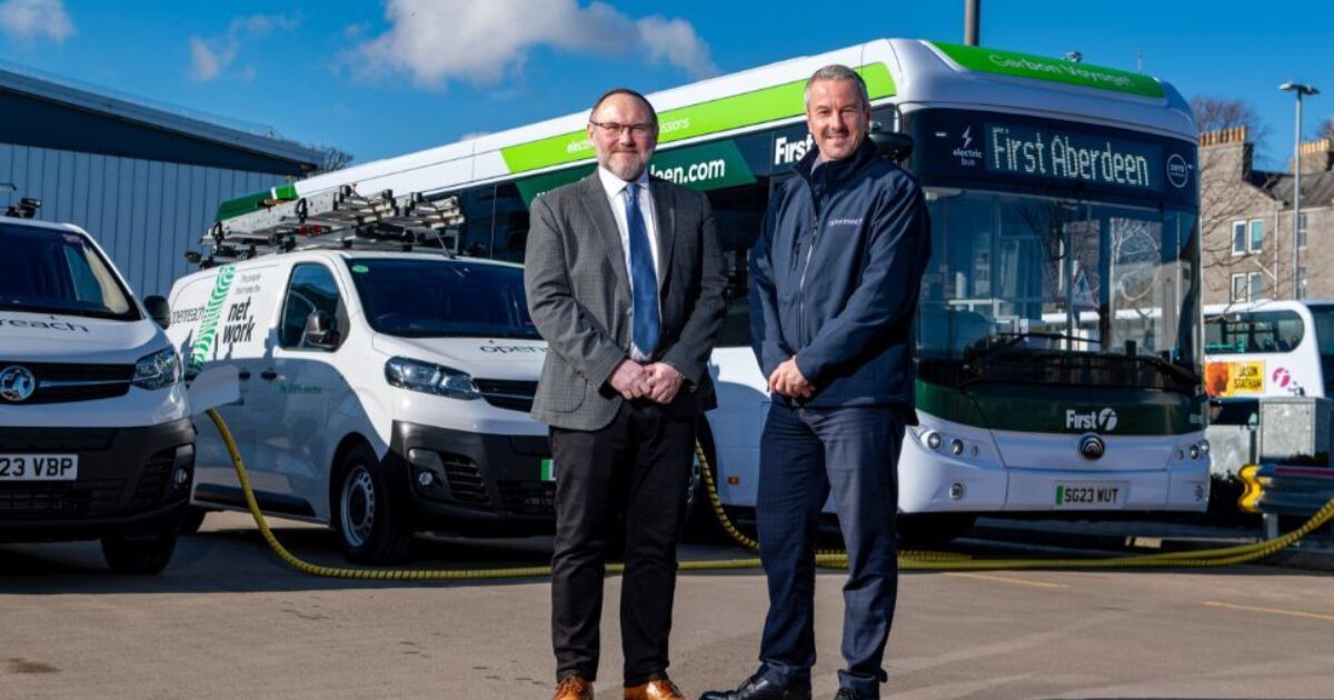 OpenGraph Image for First Bus and Openreach expand EV charging partnership to Aberdeen