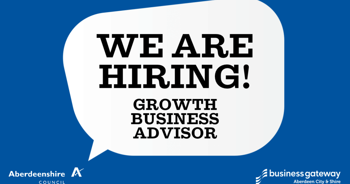 OpenGraph Image for Business Gateway Aberdeen City & Shire recruiting Growth Business Adviser