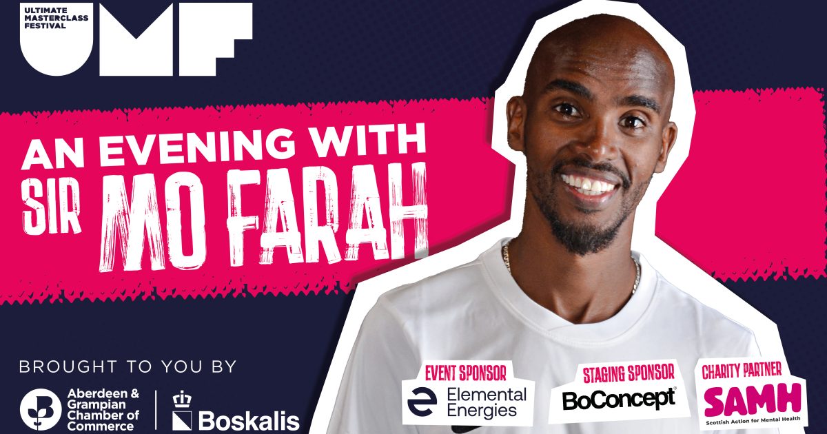 OpenGraph Image for Elemental Energies sponsors Ultimate Masterclass Festival event, An Evening with Sir Mo Farah