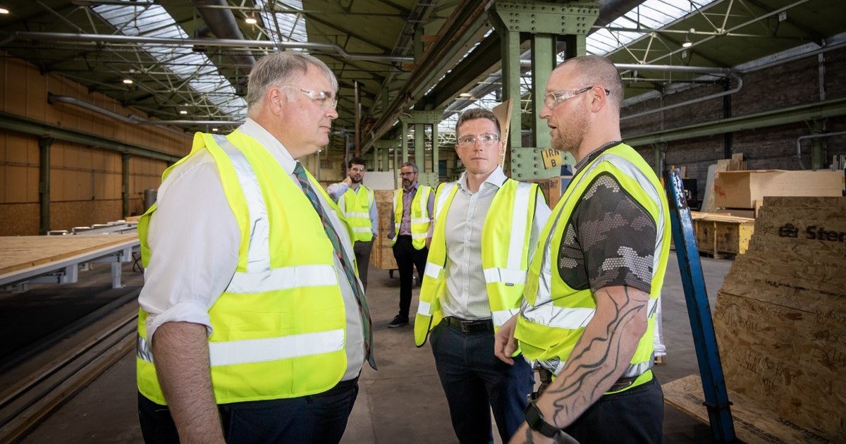 OpenGraph Image for MP and MSP visit Deeside Timberframe to discuss housing delivery and Labour’s build targets