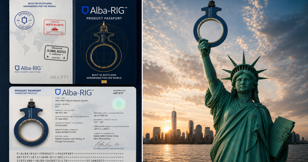 OpenGraph Image for Alba Gaskets Patent Alba-RIG lands stateside