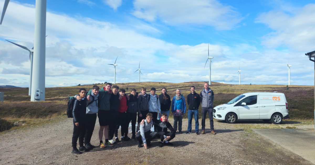 OpenGraph Image for Banchory students energised by visit to Meikle Carewe Wind Farm