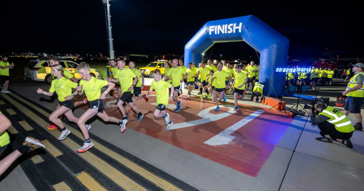 OpenGraph Image for Midnight Runway Run at Aberdeen International Airport raises £50,000 for charities