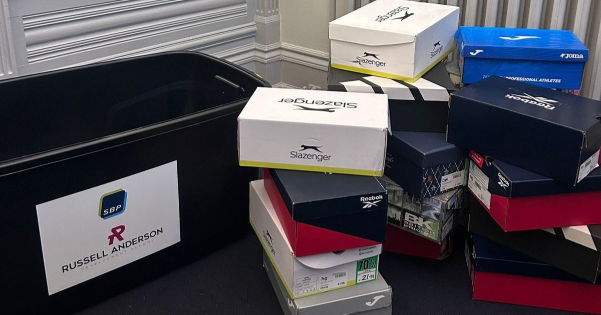 OpenGraph Image for SBP kick-starts local boots and trainers appeal with 25-pair donation