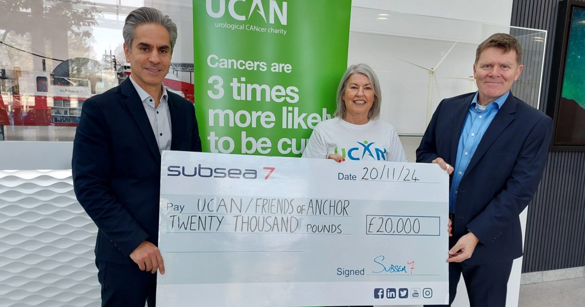 OpenGraph Image for Subsea7 donate £20,000 to UCAN for North-east Urological cancer diagnosis unit