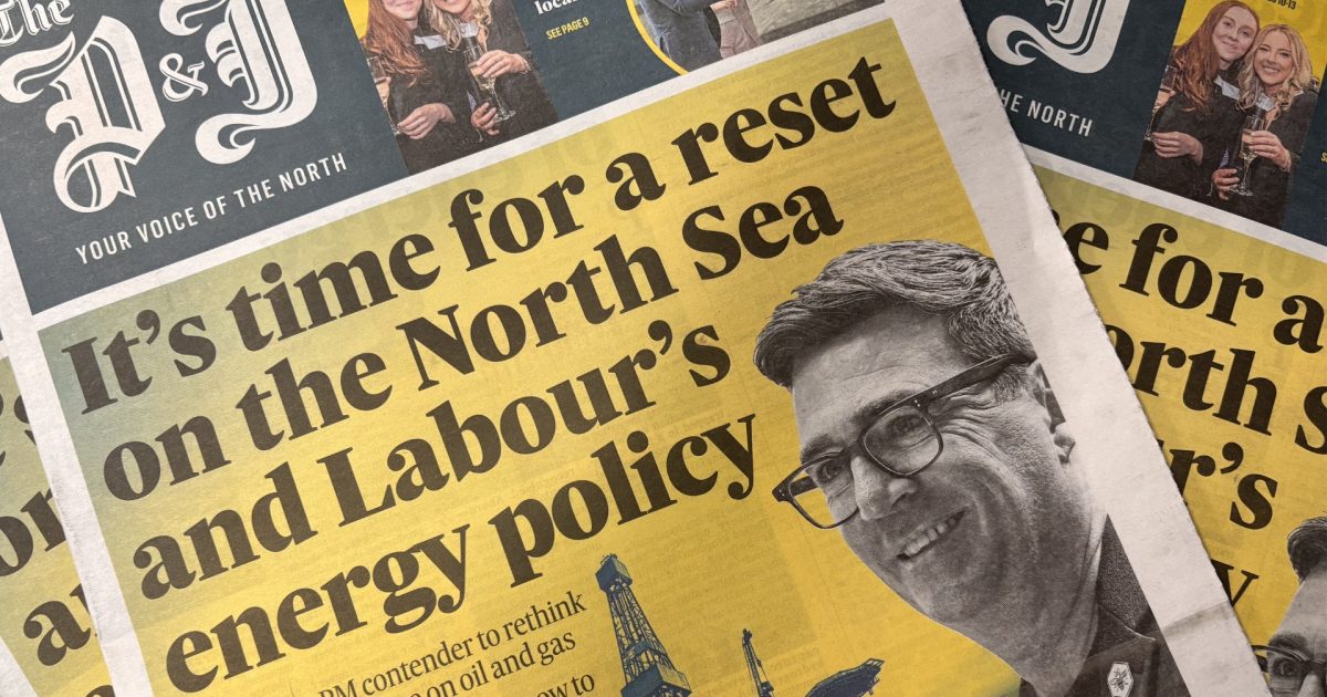 OpenGraph Image for Rare P&J front page intervention calls for North Sea policy reset ahead of MP visit