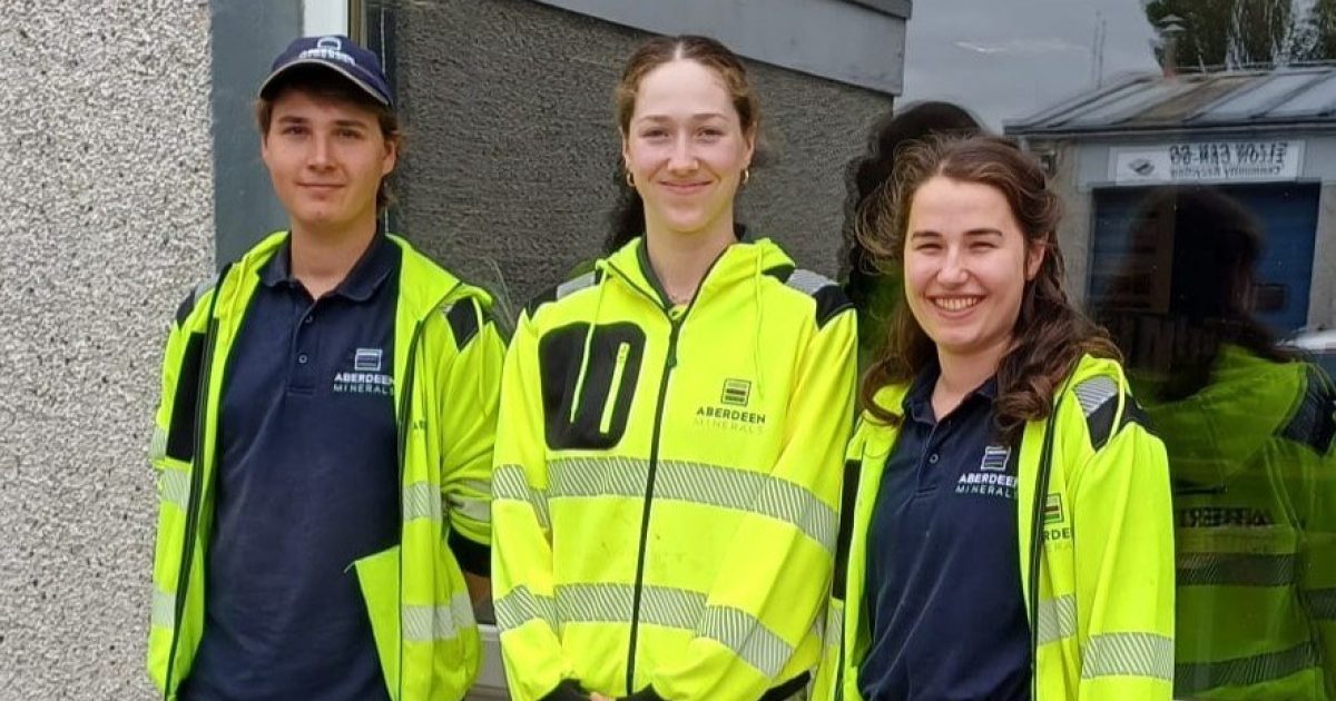 OpenGraph Image for Work experience for three geology students at Aberdeen Minerals
