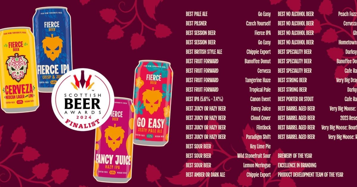 OpenGraph Image for Fierce Beer shortlisted multiple times at Scottish Beer Awards