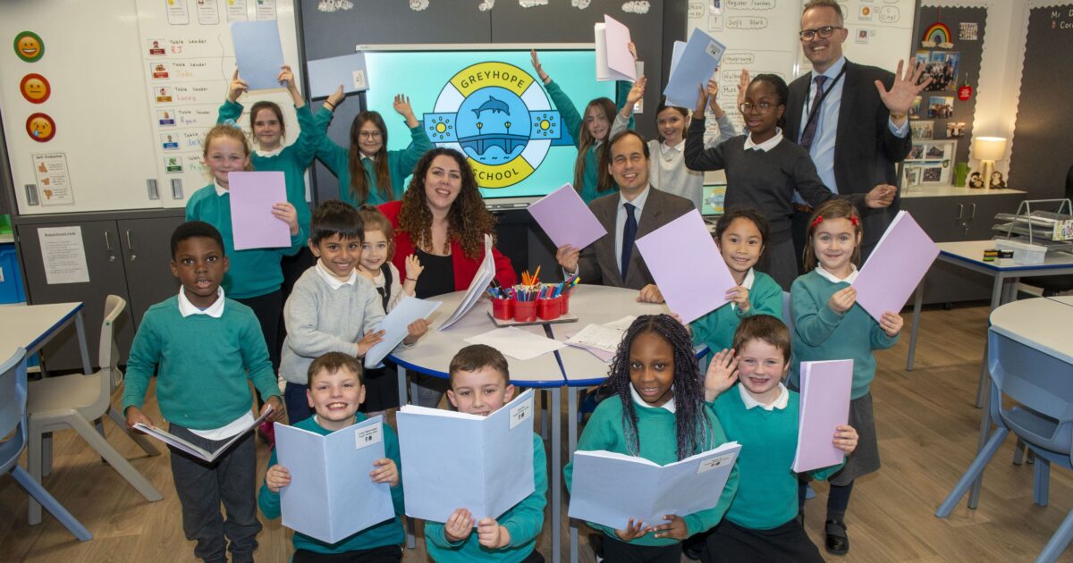 OpenGraph Image for Pupils celebrate first day at new multi-million-pound school