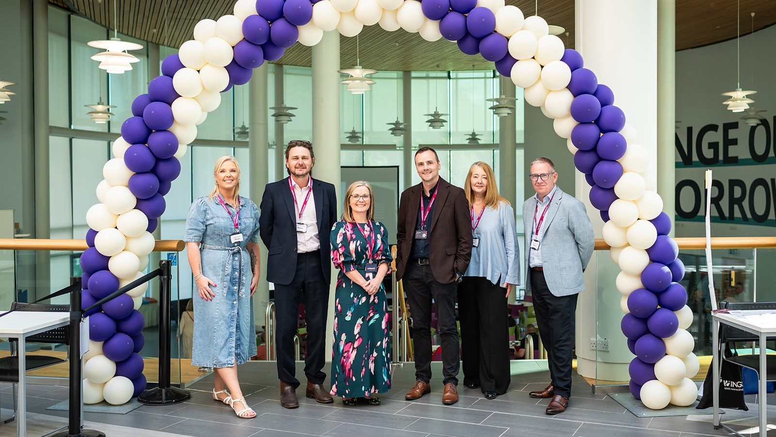 From left, Frankie Bishop, David Gibbons-Wood, Laura Mearns, Matt Pullinger, Elspeth Boyle and Steven J Innes.