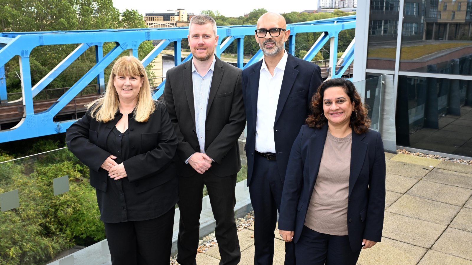 L to R: Susan Robinson, Gary McAdam, Tahir Bashir and Shilpi Jairath. Photo by Barry Pells Photography