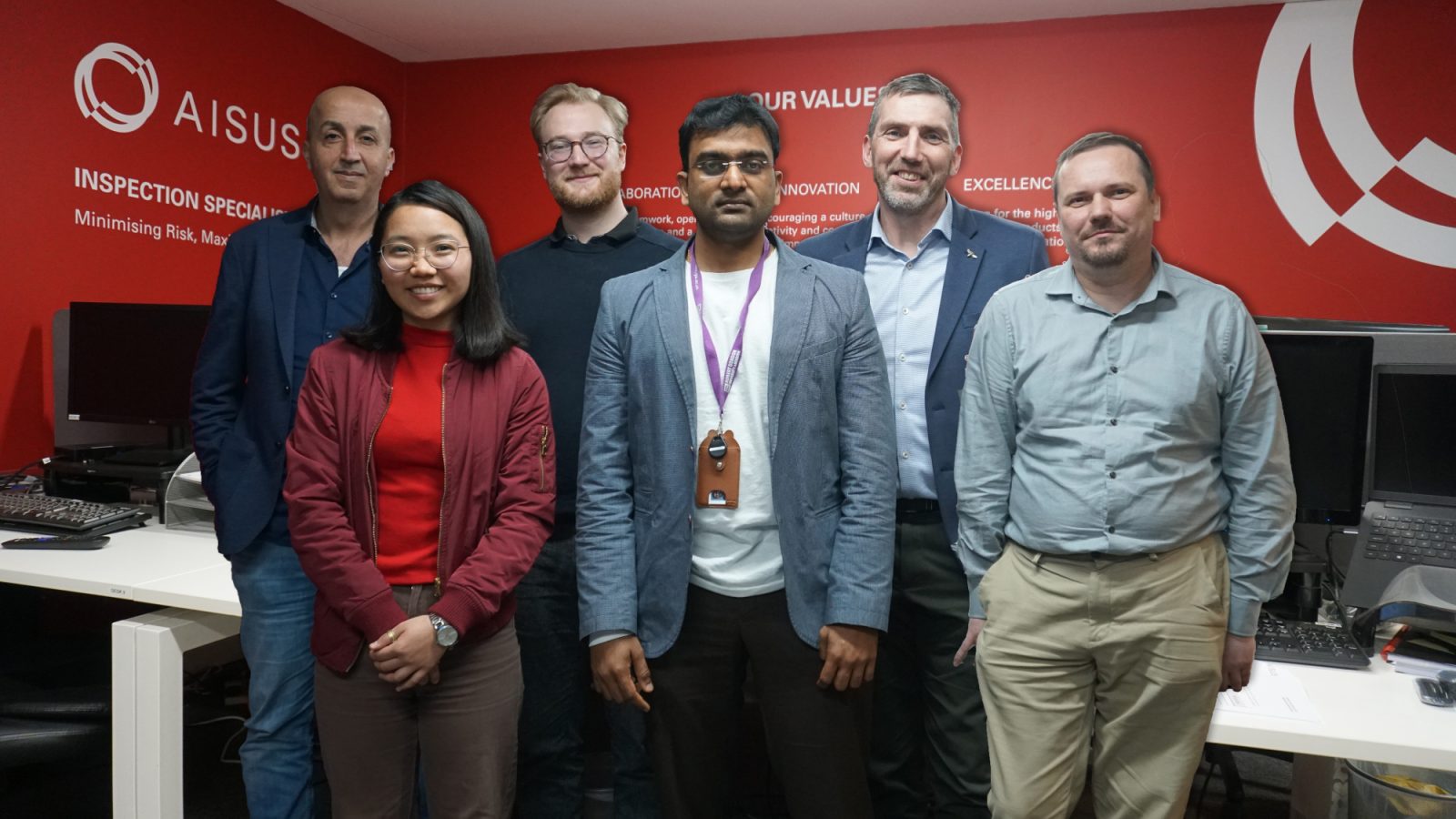 (Right to left) Eyad Elyan, Urmila Gurung, Nikolaus Zolnhofer, M S Mekala, Barry Marshall and Vladimir Yesipov