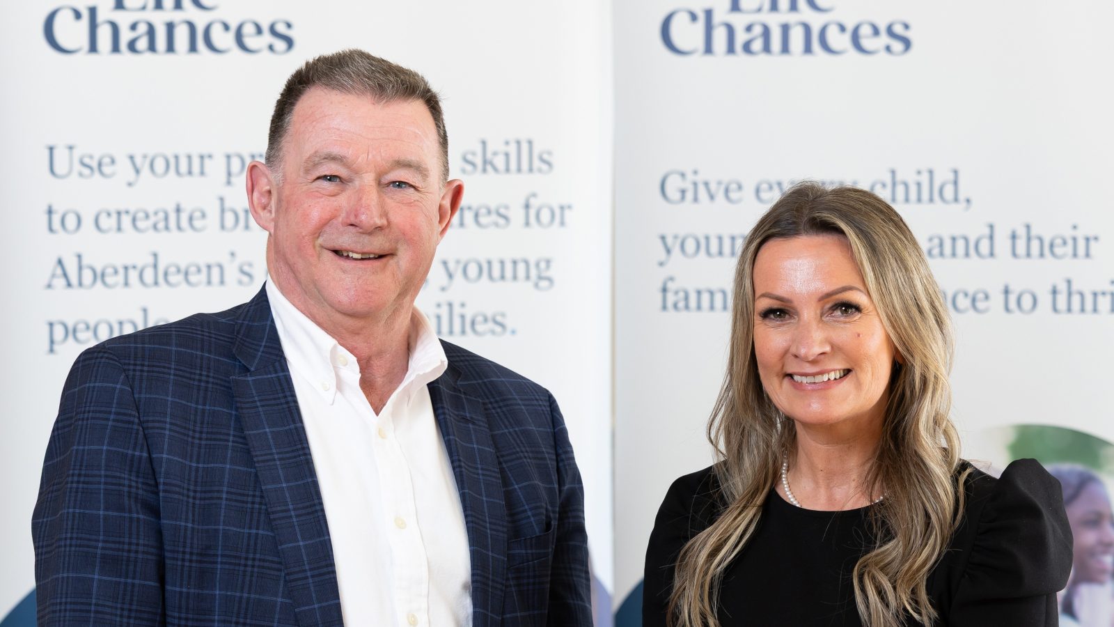 All Life Chances’ Chair, David Rennie, with Kristen Rossvoll