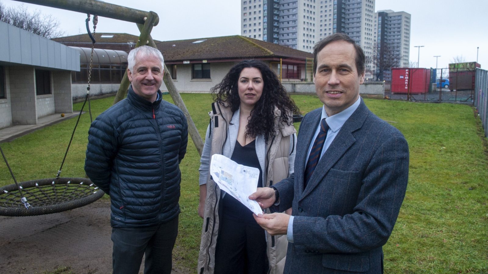 Councillors Martin Greig and Jessica Mennie with Graeme Simpson, Interim Chief Officer, Children's and Family Services