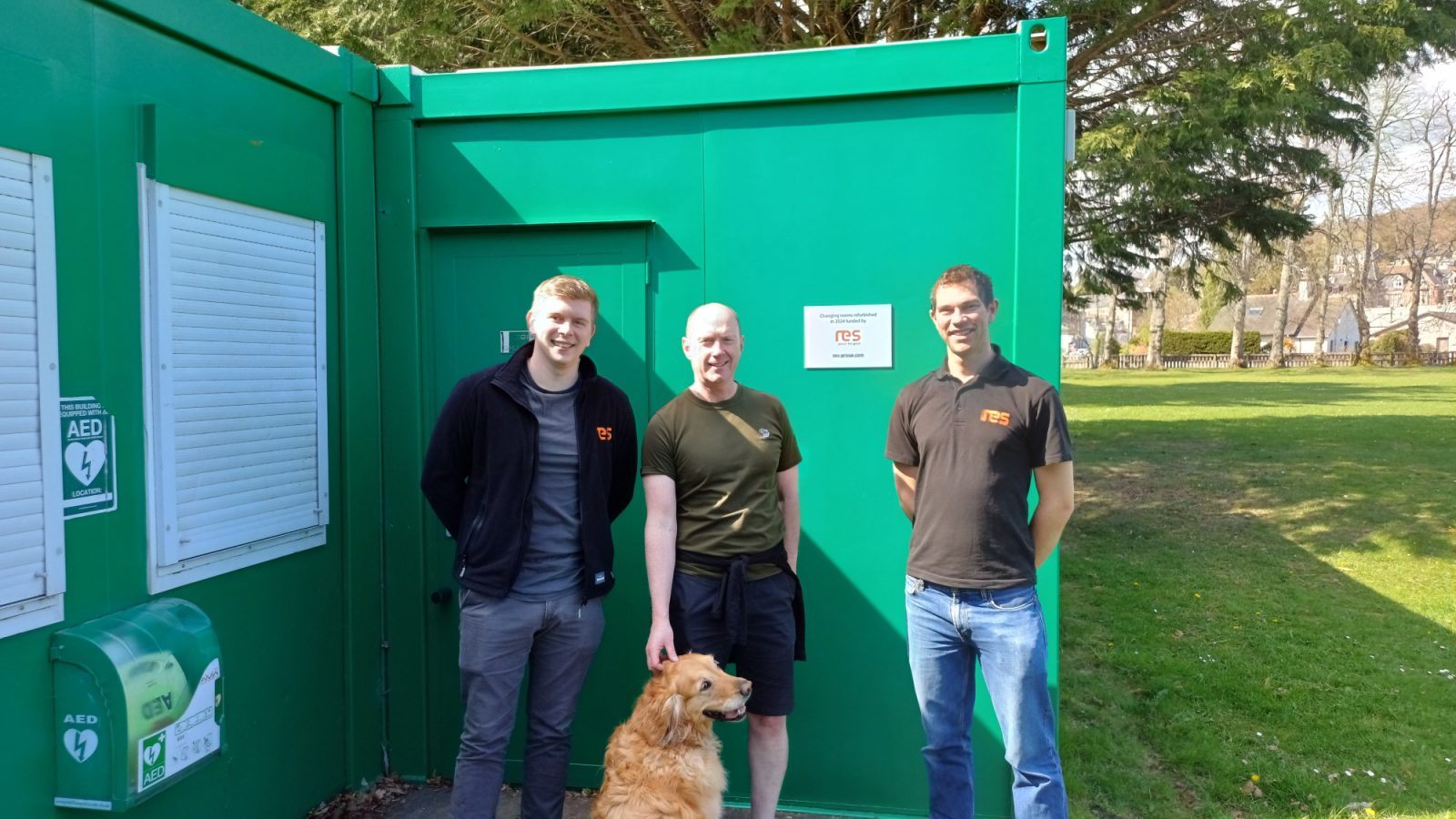 RES team members invited to see Banchory Community Football Club’s newly refurbished changing facilities.