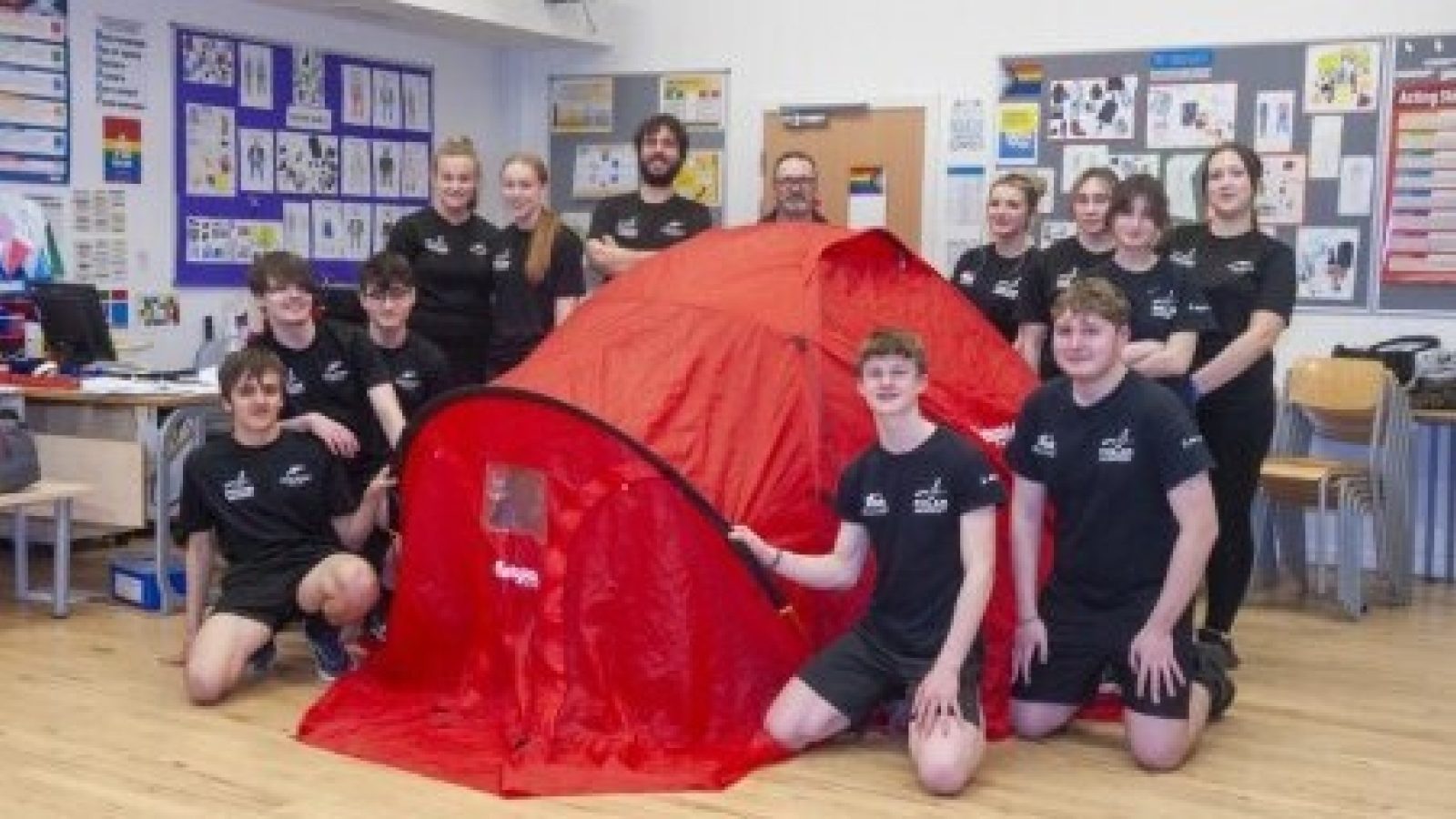 Pupil’s at Bucksburn Academy and Thom Sherrington, depute head teacher, prepare for The Polar Academy expedition.