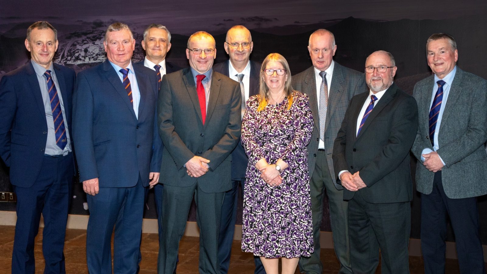 From left, John Angus, Graham Gibb, Grant Rogerson, Sandy Morrison, Colin Jamieson, Sandra MacIntosh, Dougie Mitchell, Alan Donald, and Mike Macaulay
