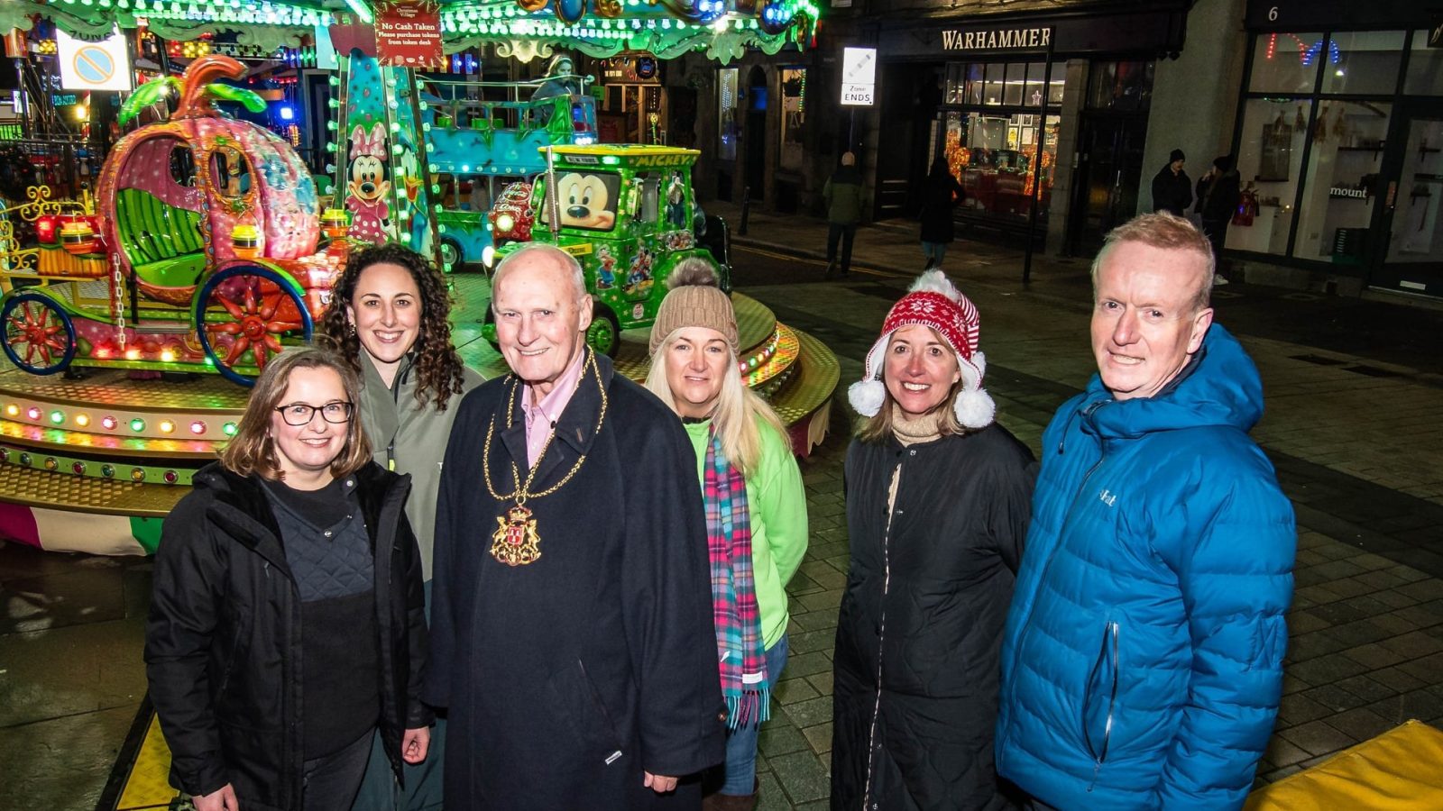 •	Proud to be part of Festive Fun Day at Aberdeen Christmas Village are, Gillian Gallan, general manager of Codona's, Lara Munro of All Life Chances, Lord Provost of Aberdeen Dr David Cameron, Phionna McInnes of We Too!, Susan Crighton of All Life Chances, and Adrian Watson, chief executive of Aberdeen Inspired. Image - Aberdeen Inspired.