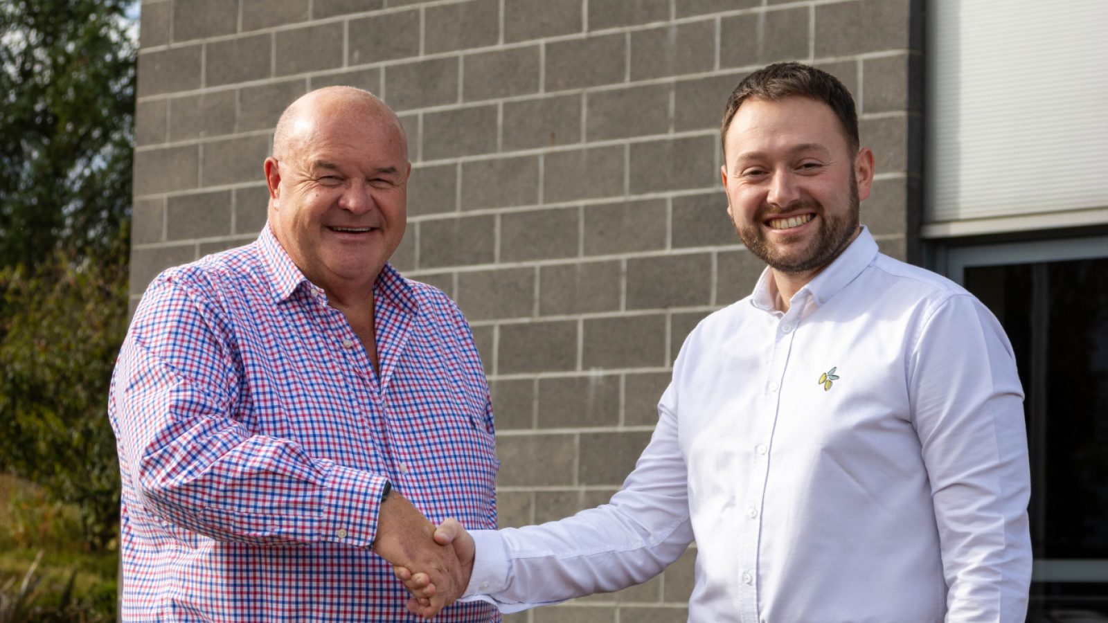 Peter Bruce and Euan Rennie located outside Entier’s offices