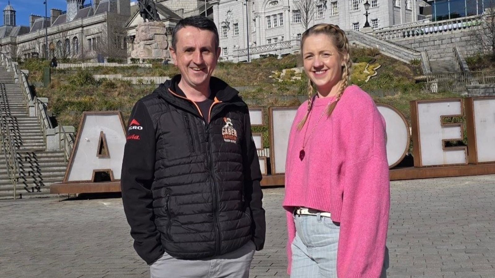 Findlay Leask (Caber Coffee) and Lesley-Ann MacGregor (Tok of the Deen)