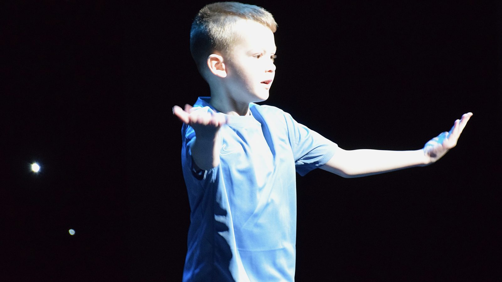 Fraser Wood on stage last year at The Archie Foundation Variety Show at the Tivoli Theatre.