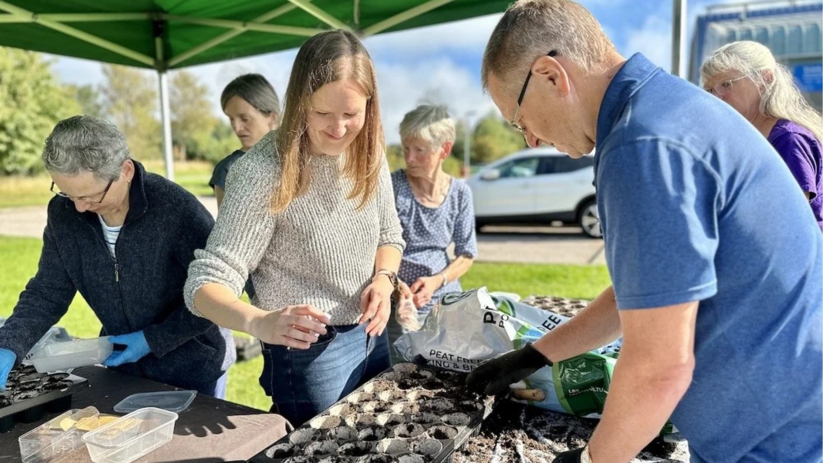 Friends of Wesfield Park received a grant of £10,400 to purchase a storage container to hold tools and equipment with a green roof.