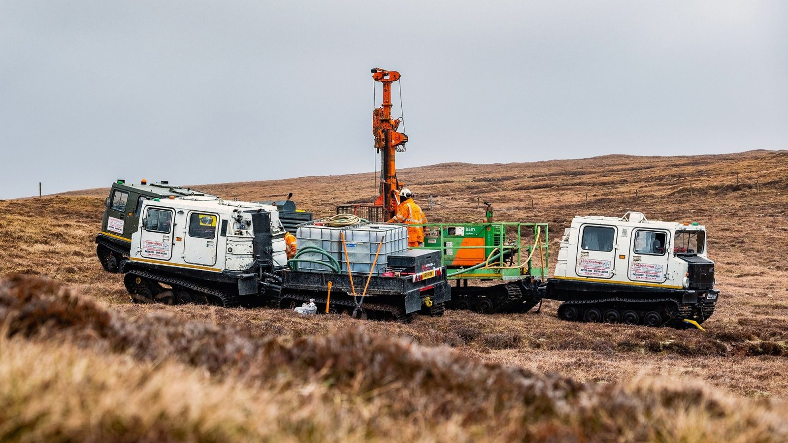 Archive picture of ground investigation works.