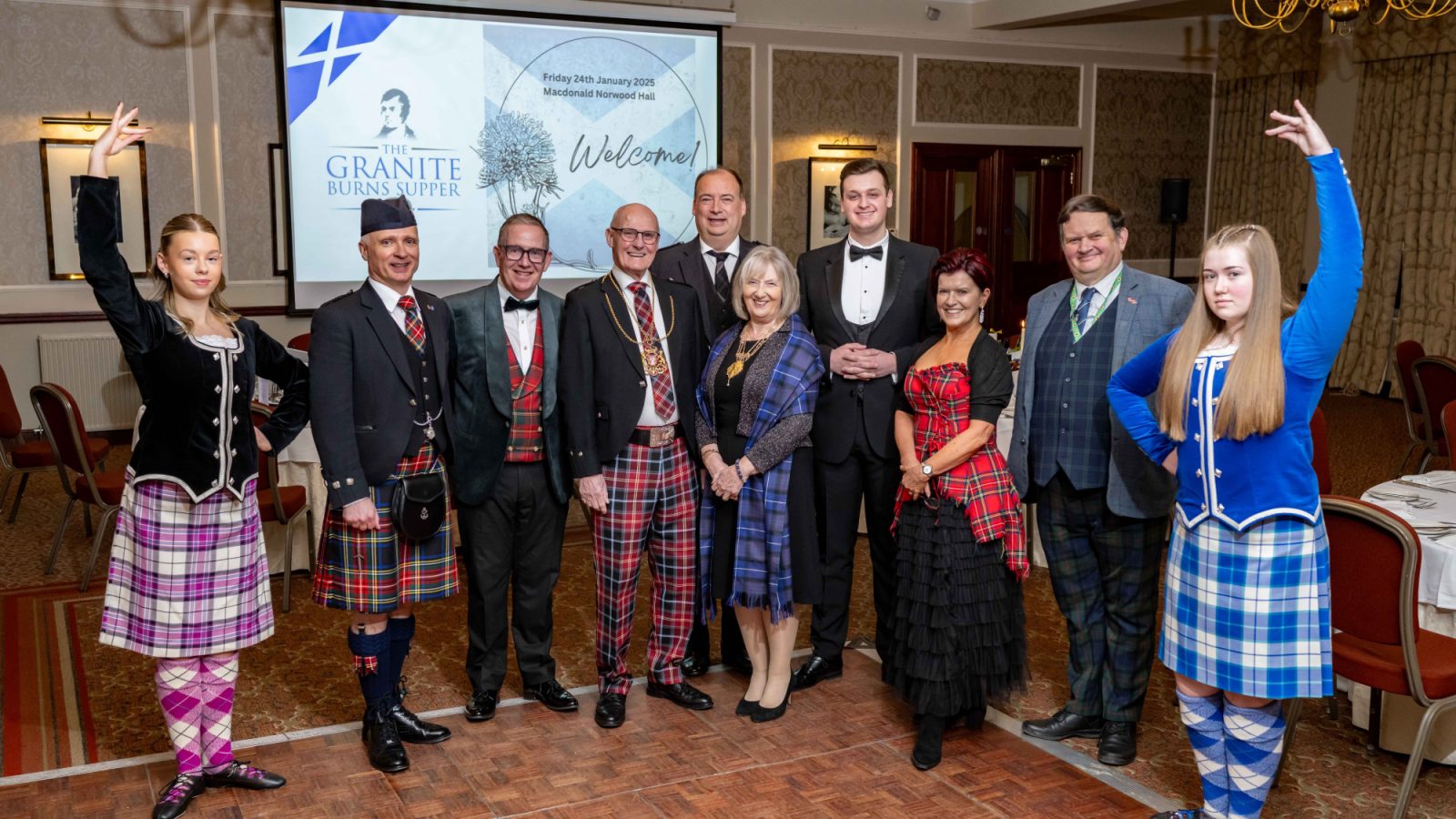 Keira Eaton, Neil Mitchell, Steven J. Innes, Aberdeen Lord Provost Dr David Cameron, Brett Jackson, Jack Avery, Laura Pike, Peter Menzies and Grace Coutts.