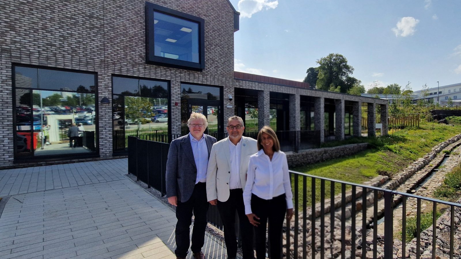 Ian Yuill (Aberdeen City Council Co-Leader Councillor), Christian Allard (Aberdeen City Council Co-Leader Councillor), Dr Manju Patel (NHSG Project Director)