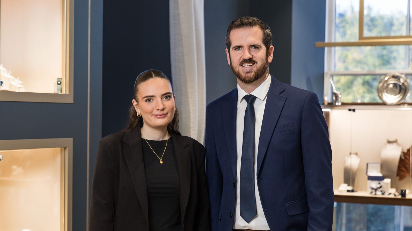 Maia Jamison and Andrew Spence within the new Jamieson & Carry showroom.