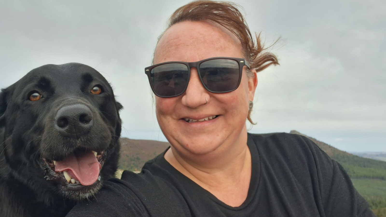 Louise and her dog Marshall.
