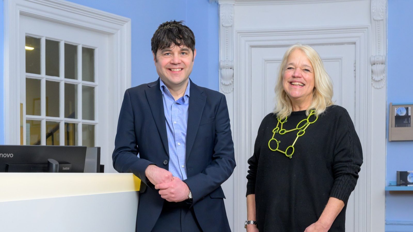 Allan Smith, MHA partner and Helene van der Ploeg, CEO at Grassmarket Community Project.