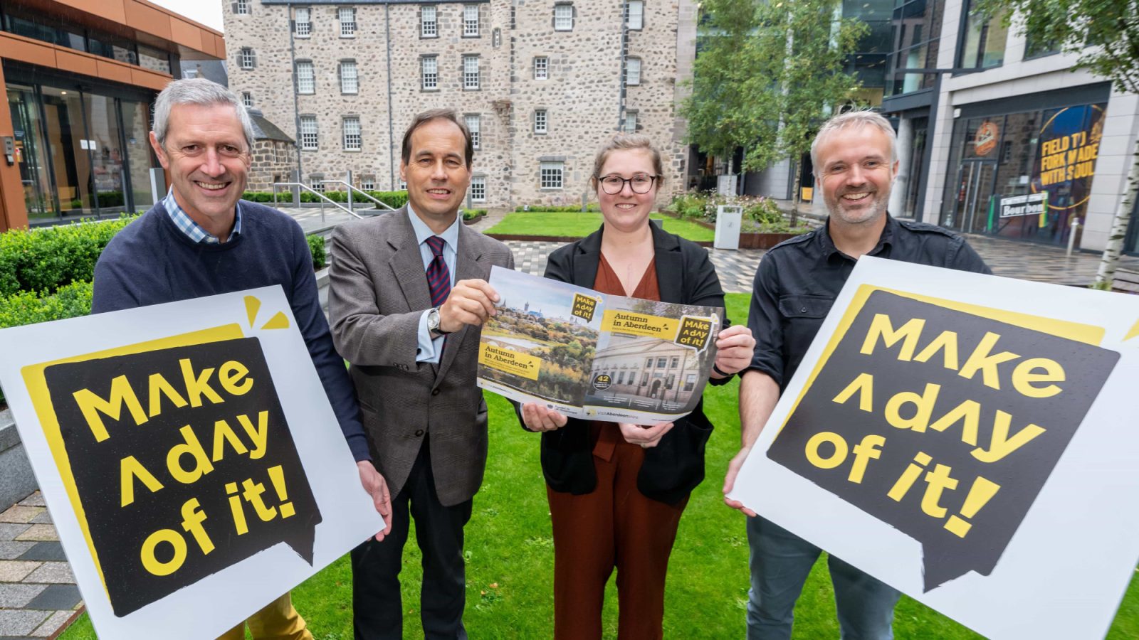 Chris Foy, CEO, VisitAberdeenshire, Councillor Martin Greig, Councillor Miranda Radley and Andy Kite, Interim Head of Marketing, Aberdeen Performing Arts