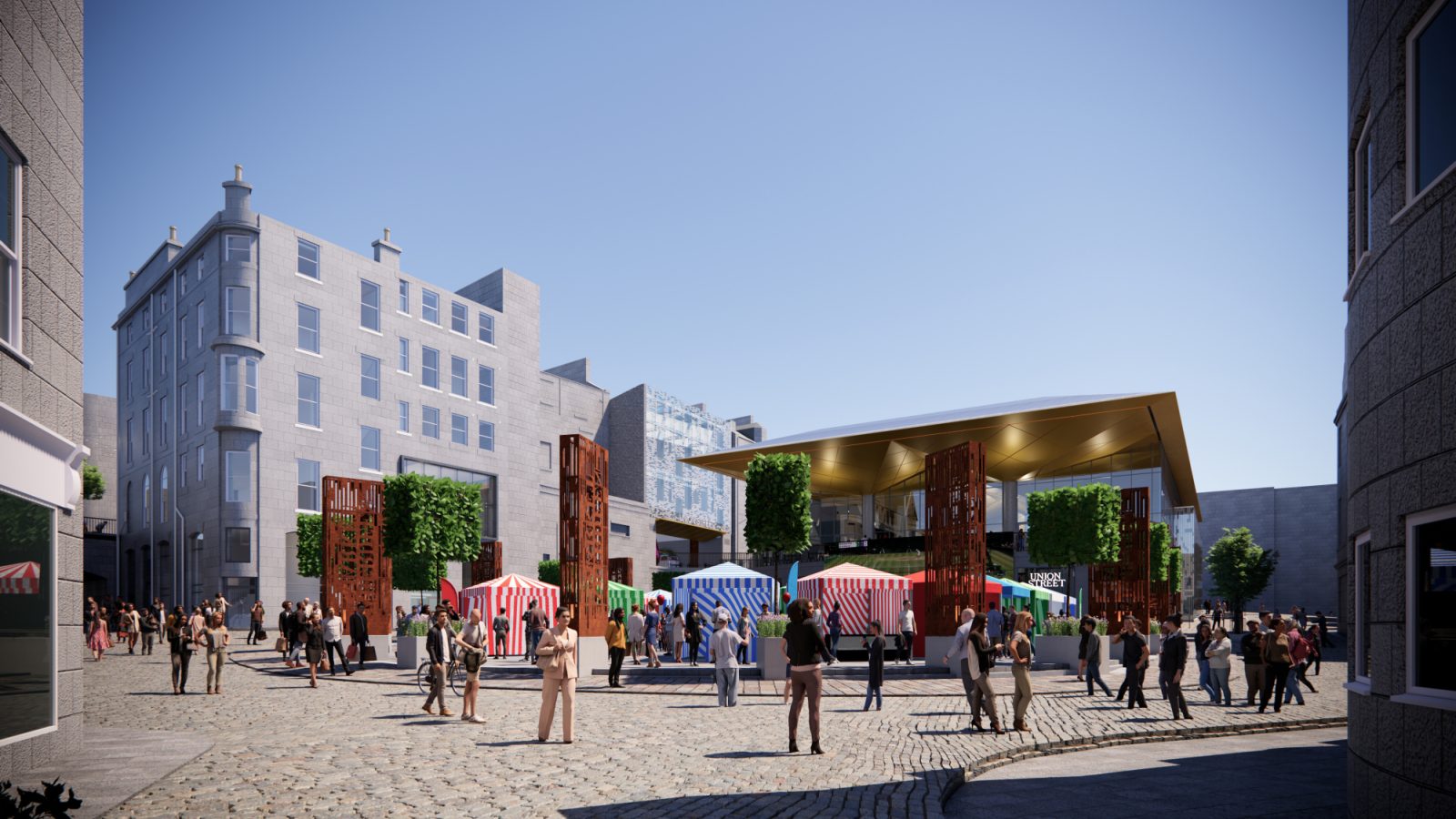 A view of the Market from Carmelite Street