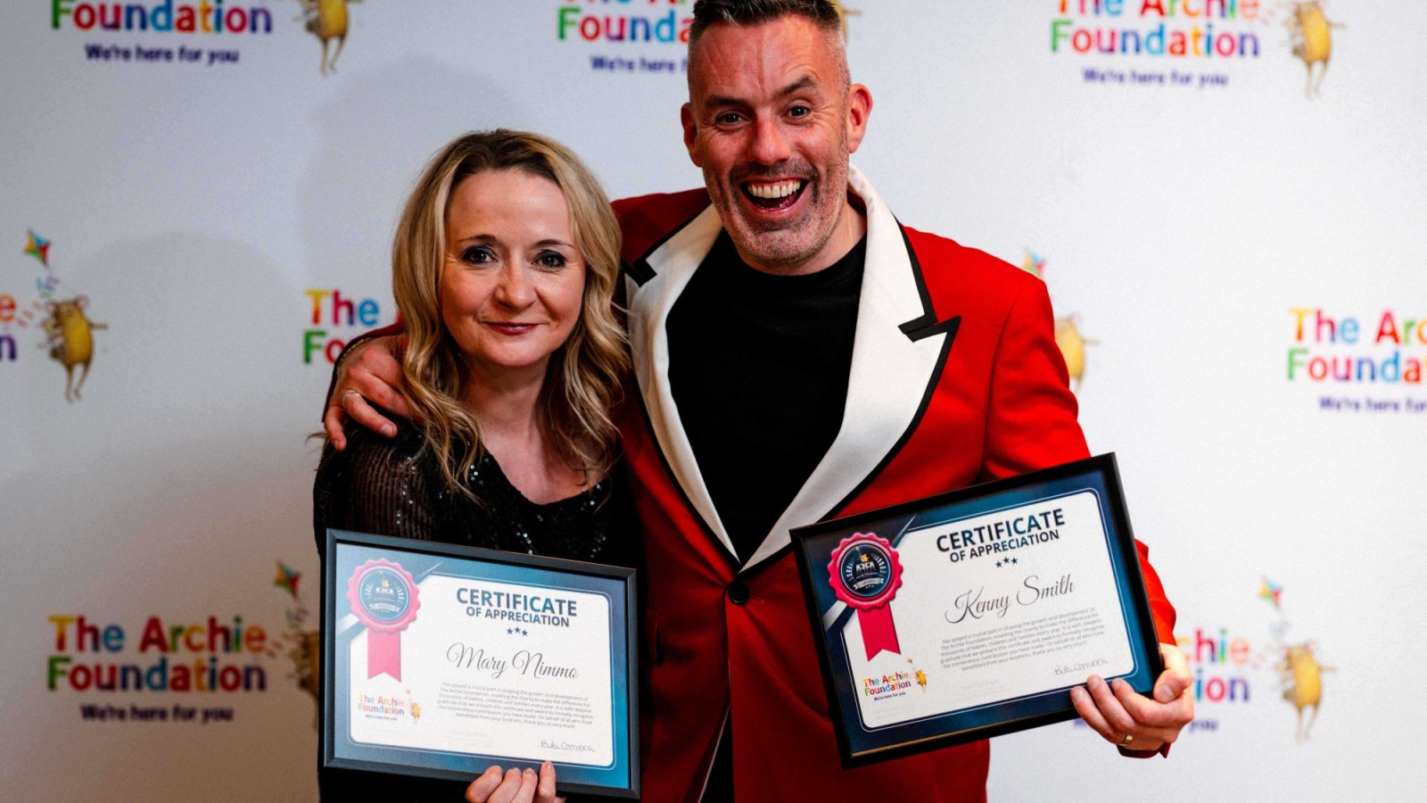 Mary Nimmo with Kenny Smith, the Highlands' 'Mr Archie'.