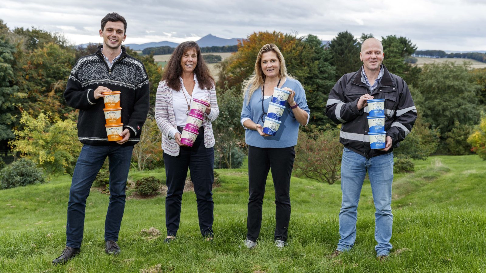 Members of the Mackie family (L-R) Angus Hayhow, Karin Hayhow, Kirstin Mackie, Mac Mackie